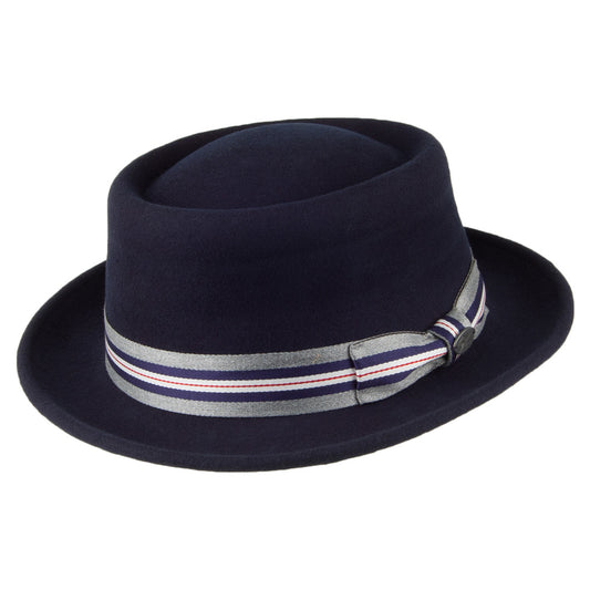 Chapeau Pork Pie Klaxon bleu marine BAILEY
