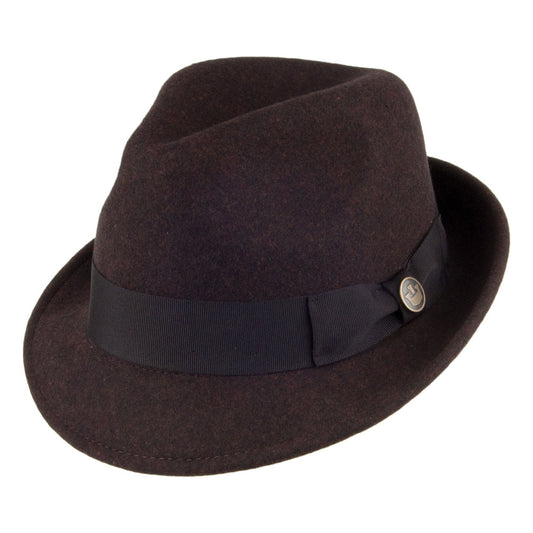 Chapeau Trilby en Laine Feutrée Good Boy marron chiné GOORIN BROTHERS