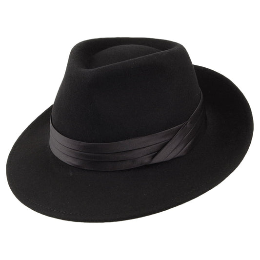 Chapeau Fedora en Laine Feutrée Goodman noir BRIXTON