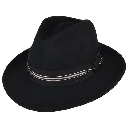 Chapeau Fedora en LiteFelt Marack noir BAILEY