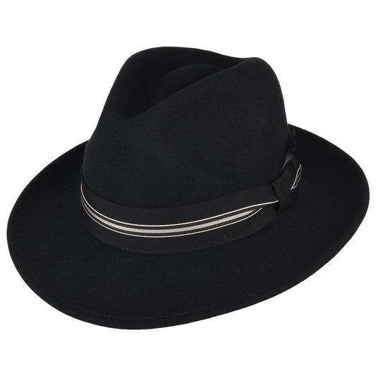 Chapeau Fedora en LiteFelt Marack noir BAILEY