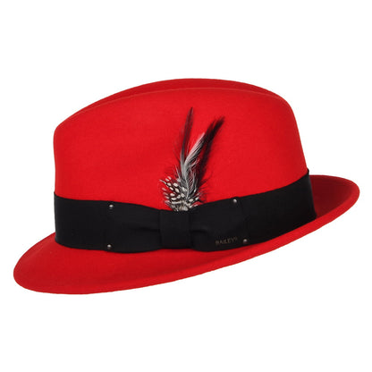 Chapeau Trilby Déformable Tino rouge BAILEY