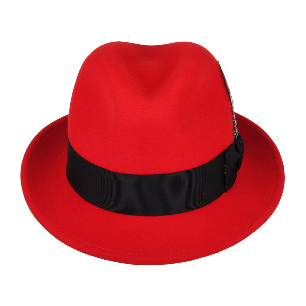 Chapeau Trilby Déformable Tino rouge BAILEY