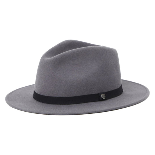 Chapeau Fedora en Laine Feutrée Pliable Messer gris BRIXTON