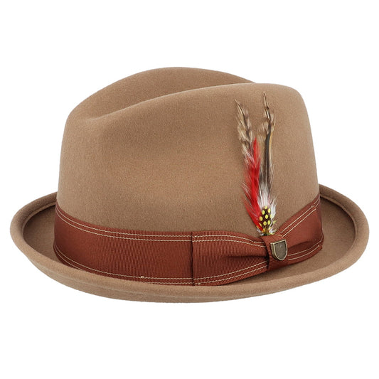 Chapeau Trilby en Laine Feutrée Gain cuivre BRIXTON