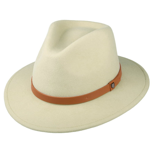 Chapeau Fedora en Laine Feutrée Messer sable clair BRIXTON