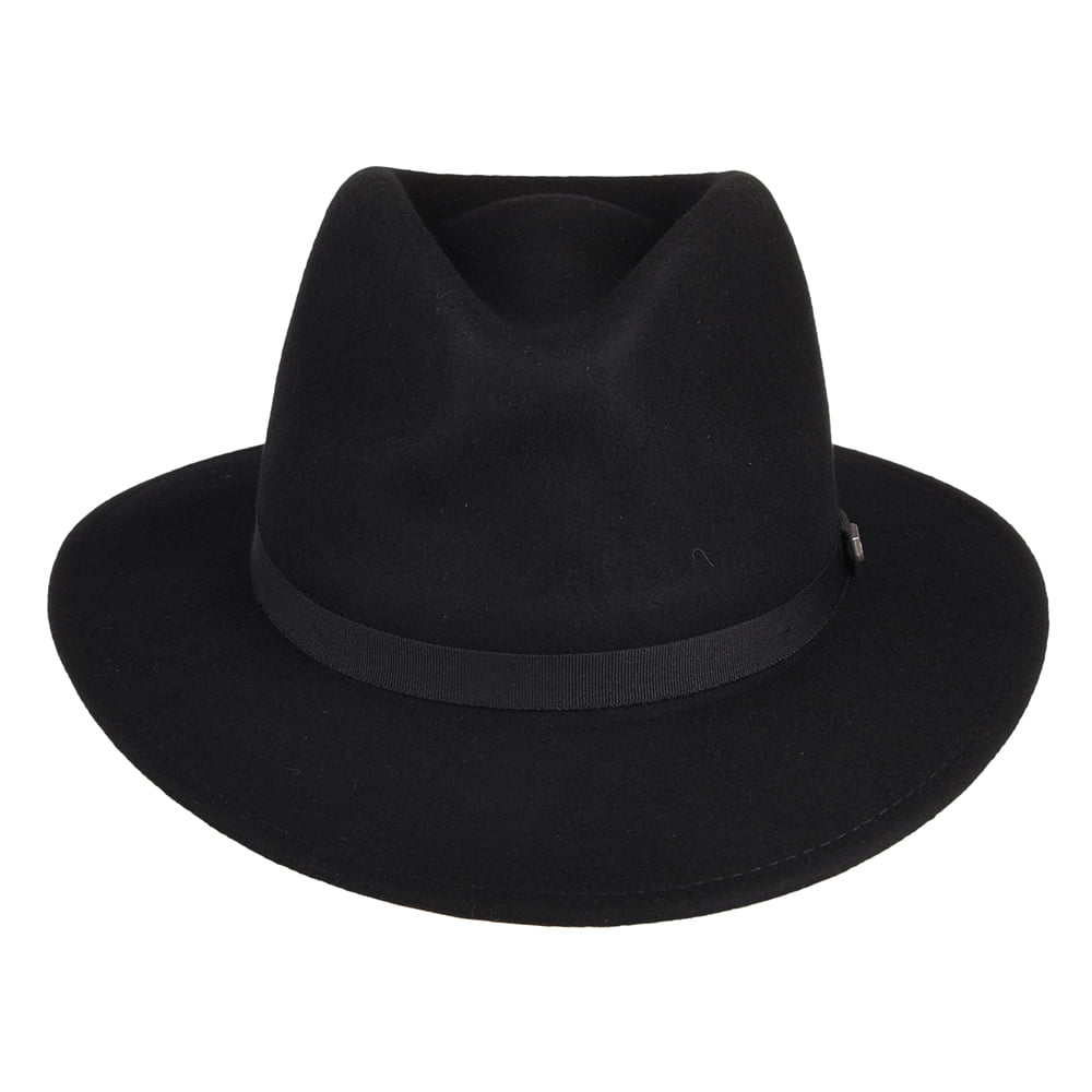 Chapeau Fedora en Laine Feutrée Pliable Messer noir BRIXTON