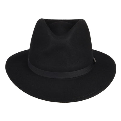 Chapeau Fedora en Laine Feutrée Pliable Messer noir BRIXTON