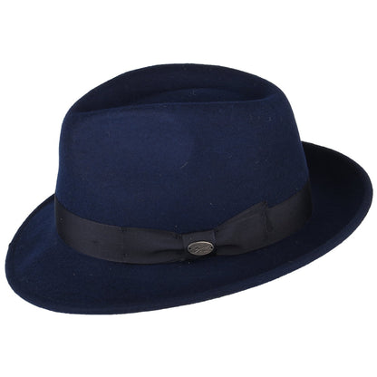 Chapeau Trilby en Laine Feutrée Maglor bleu marine BAILEY