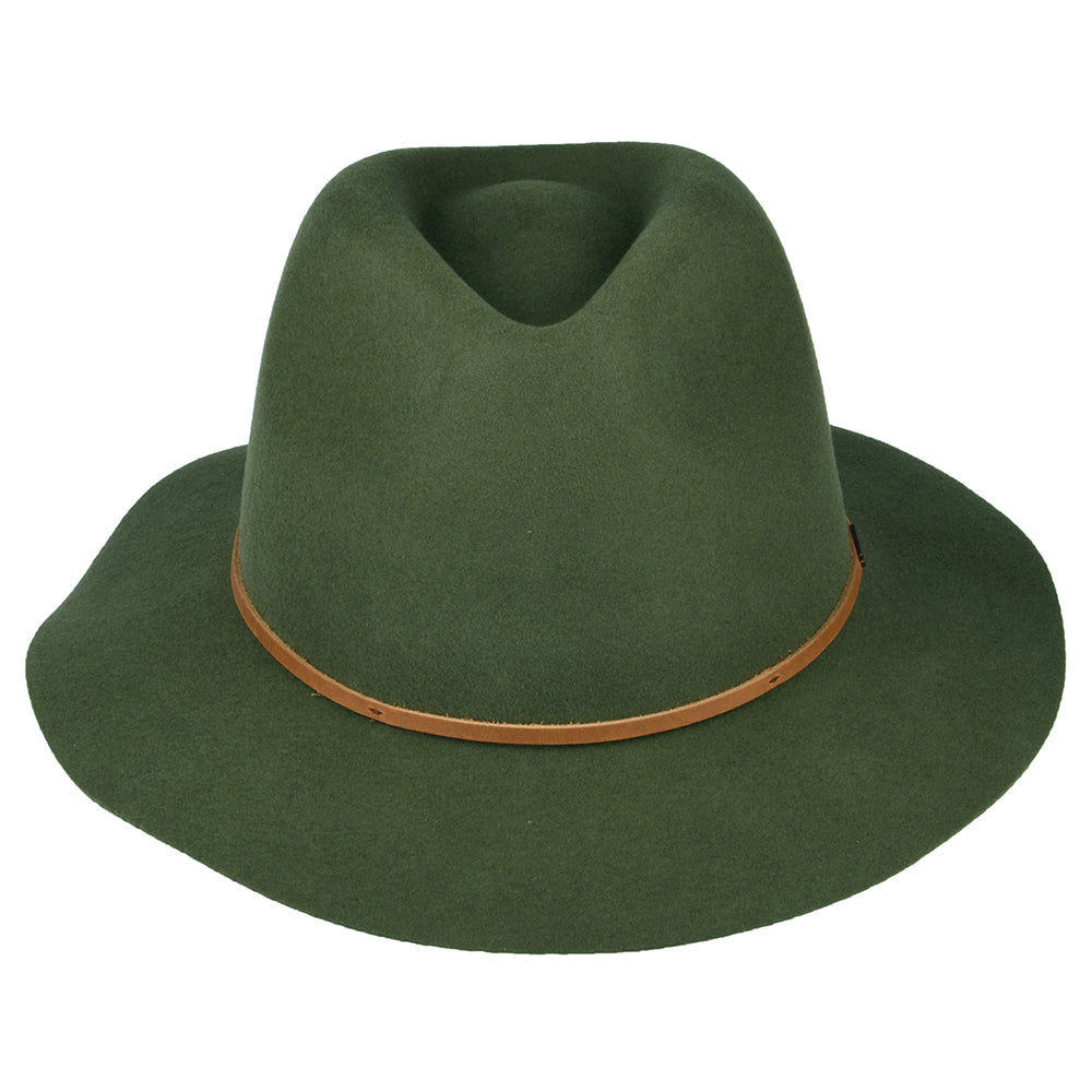Chapeau Fedora en Laine Feutrée Wesley olive BRIXTON