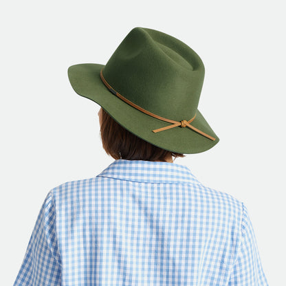 Chapeau Fedora en Laine Feutrée Wesley olive BRIXTON