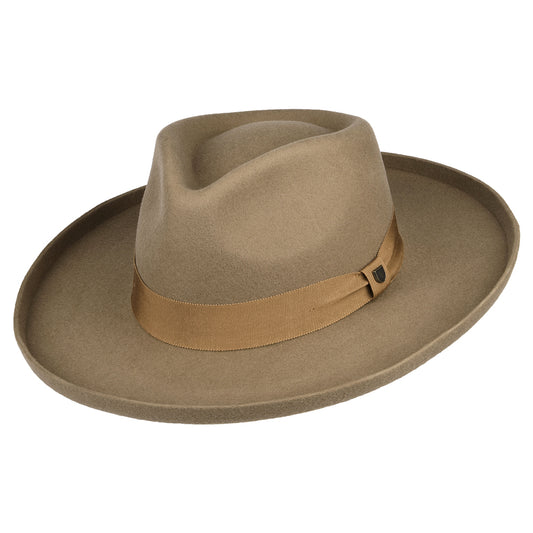 Chapeau Fedora en Laine Feutrée Capsule sable BRIXTON