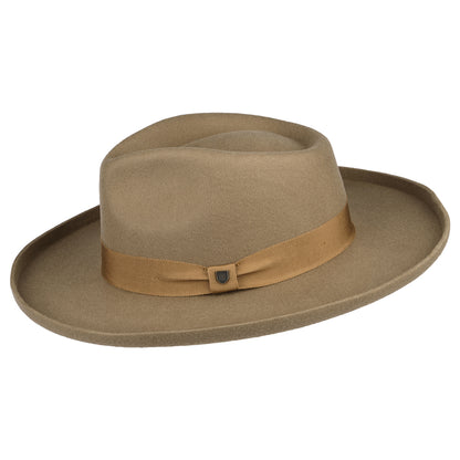 Chapeau Fedora en Laine Feutrée Capsule sable BRIXTON