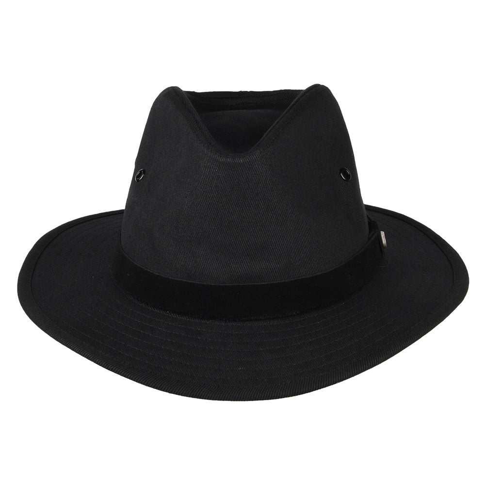 Chapeau Fedora en Coton Hydrofuge Messer X Adventure noir BRIXTON