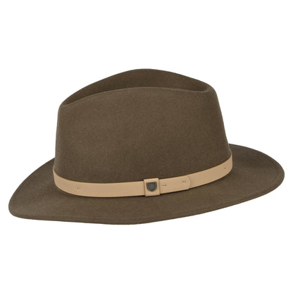 Chapeau Fedora en Laine Feutrée Messer marron-naturel BRIXTON