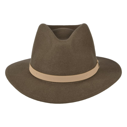 Chapeau Fedora en Laine Feutrée Messer marron-naturel BRIXTON