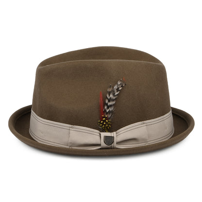 Chapeau Trilby en Laine Feutrée Gain écorce BRIXTON