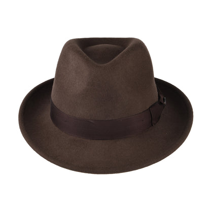 Chapeau Trilby en Laine Feutrée Maglor chocolat BAILEY