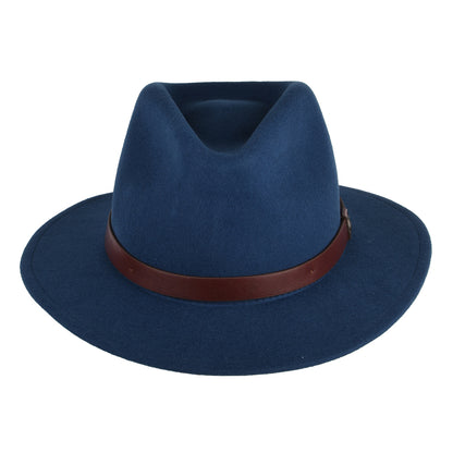 Chapeau Fedora en Laine Feutrée Messer bleu BRIXTON