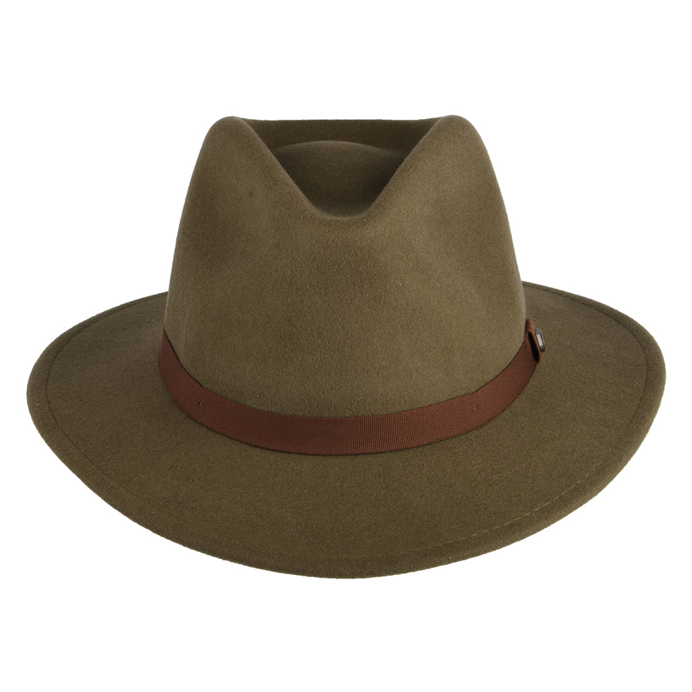 Chapeau Fedora en Laine Feutrée Pliable Messer marron clair BRIXTON