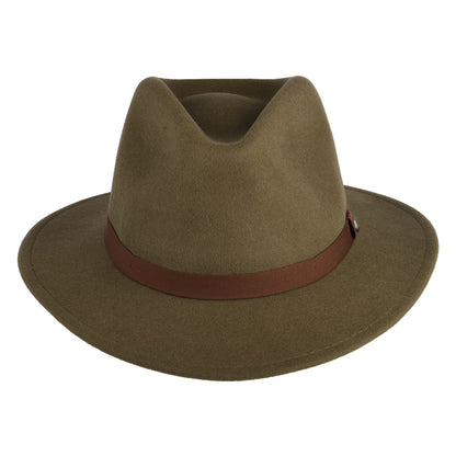 Chapeau Fedora en Laine Feutrée Pliable Messer marron clair BRIXTON