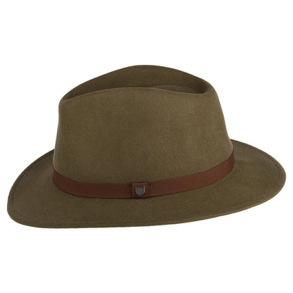 Chapeau Fedora en Laine Feutrée Pliable Messer marron clair BRIXTON