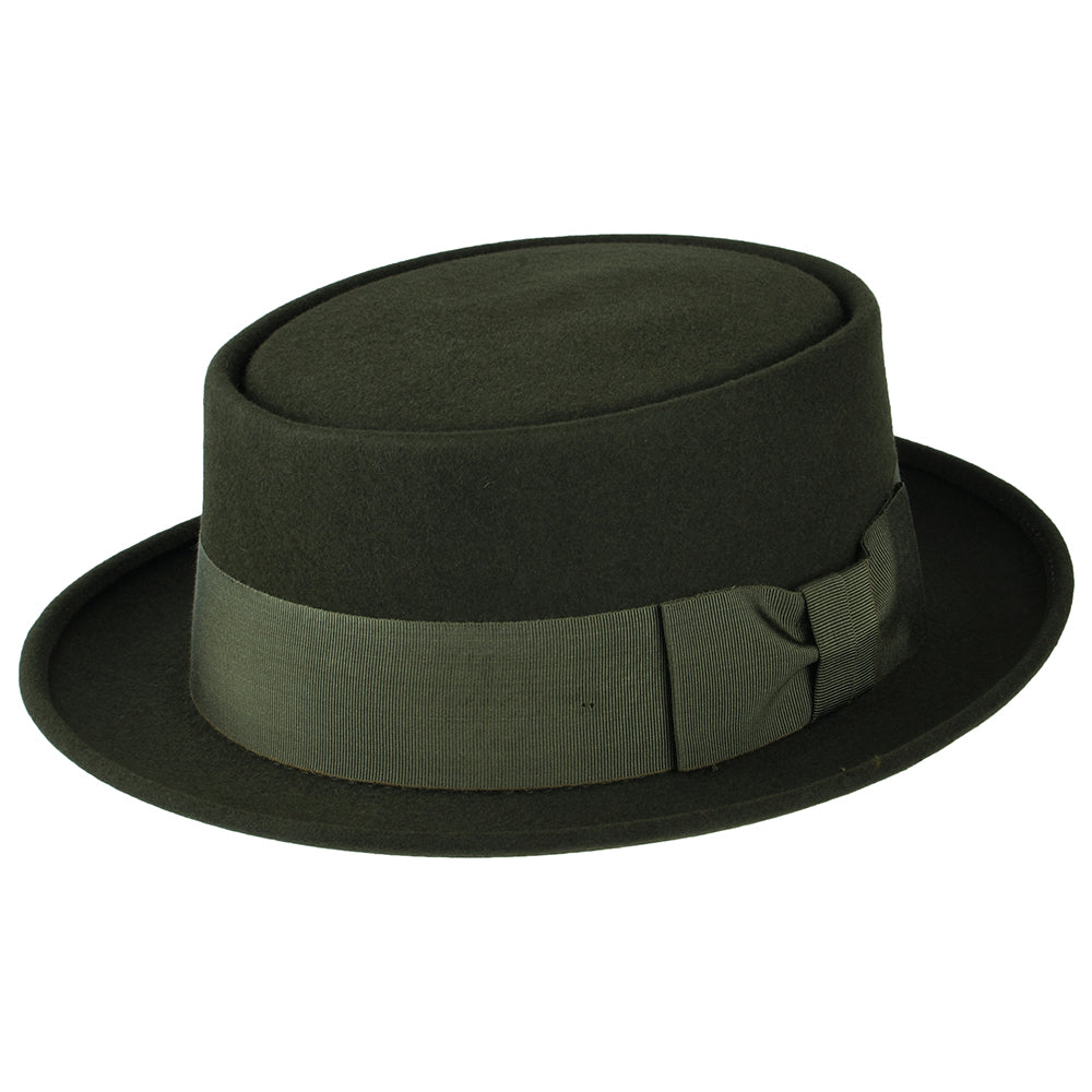 Chapeau Pork Pie en Fourrure Feutrée Monk forêt CHRISTYS