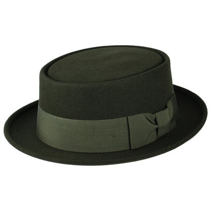 Chapeau Pork Pie en Fourrure Feutrée Monk forêt CHRISTYS