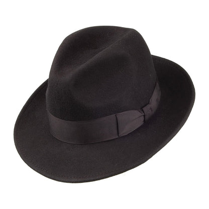 Chapeau Fedora Déformable Pinch Crown noir JAXON & JAMES