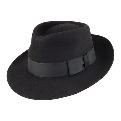 Chapeau Fedora en Fourrure Feutrée Casablanca noir CHRISTYS