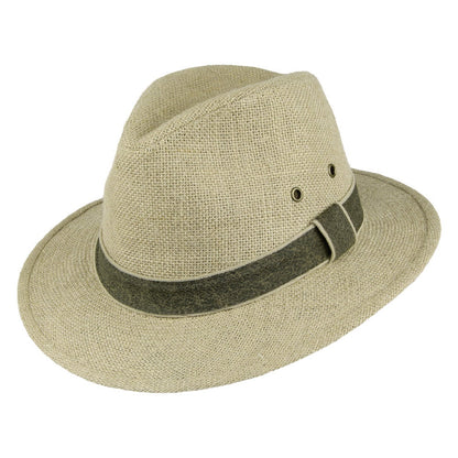 Chapeau Safari en Chanvre beige DORFMAN PACIFIC