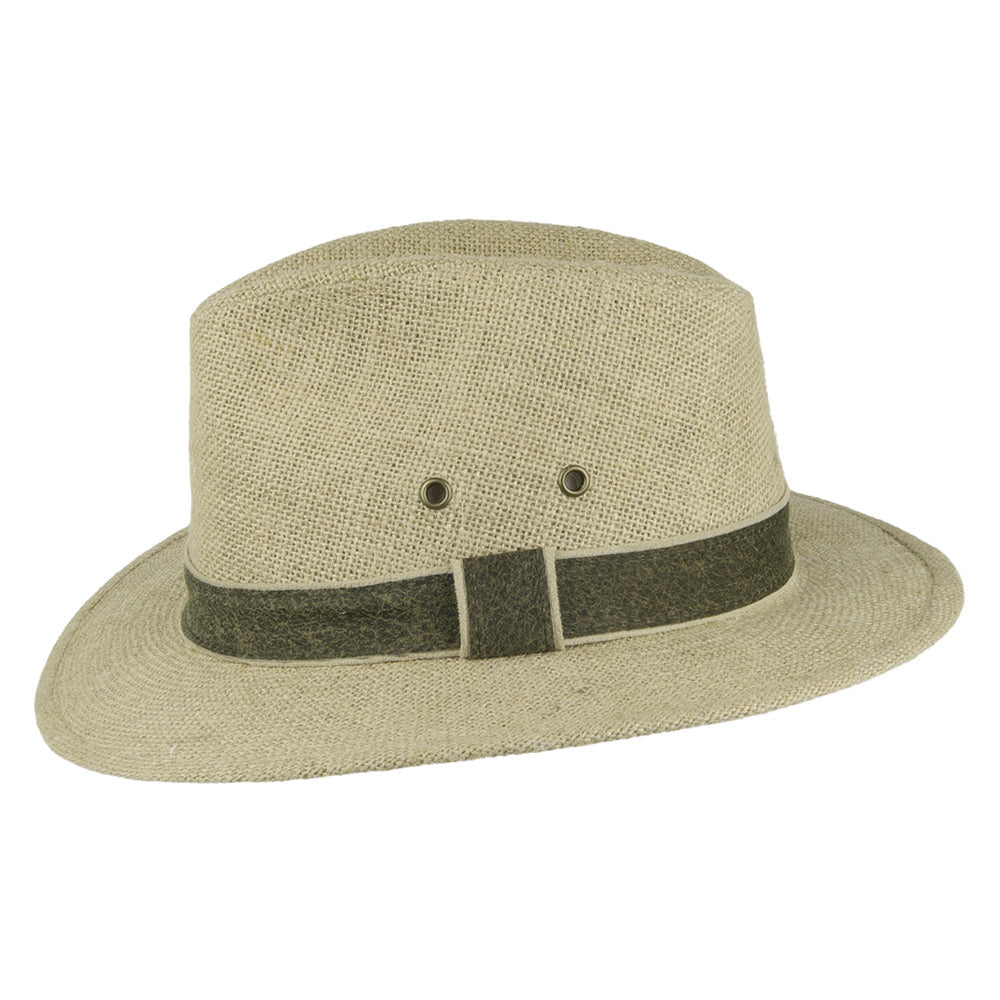 Chapeau Safari en Chanvre beige DORFMAN PACIFIC