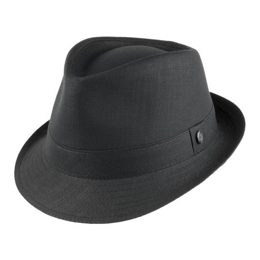 Chapeau Trilby en Coton noir JAXON & JAMES