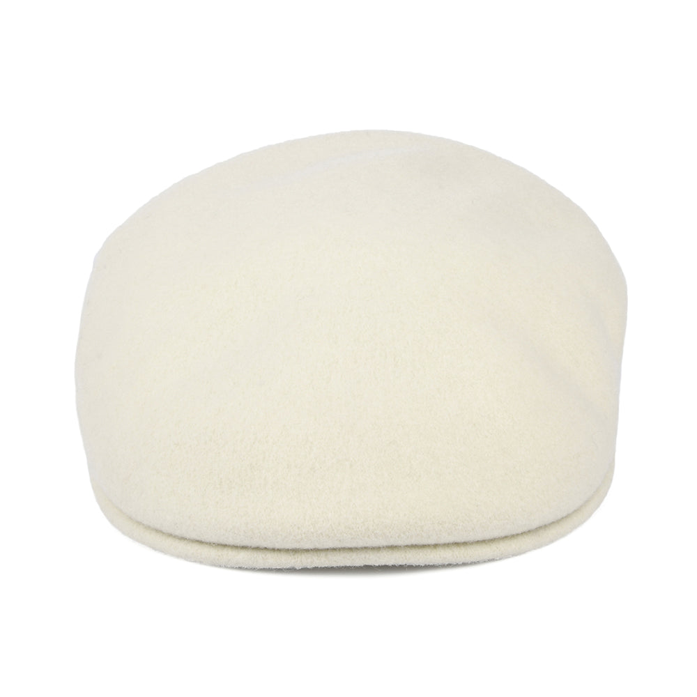 Casquette Plate en Laine 504 blanc hiver KANGOL