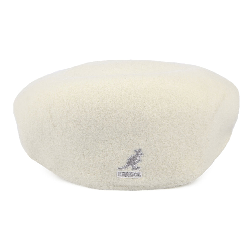Casquette Plate en Laine 504 blanc hiver KANGOL