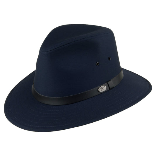 Chapeau Fedora Safari Hydrofuge Dalton bleu marine BAILEY