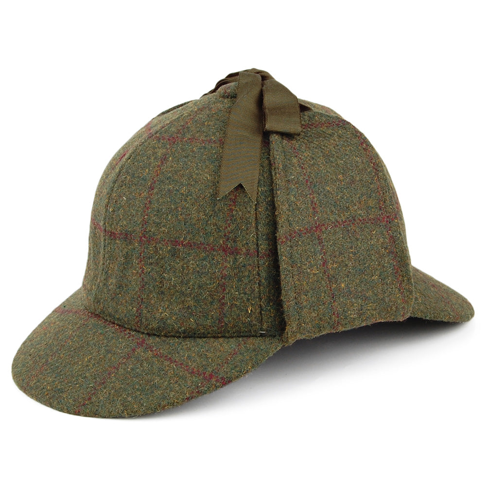 Chapeau Sherlock Holmes en Laine olive et mix de couleurs DENTON