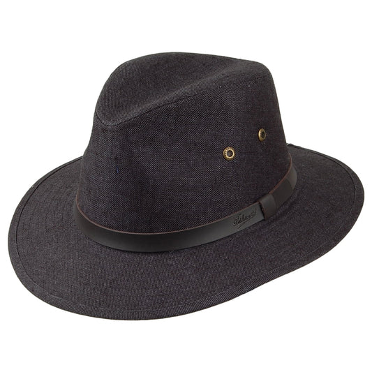 Chapeau Fedora Safari en Lin Irlandais anthracite FAILSWORTH