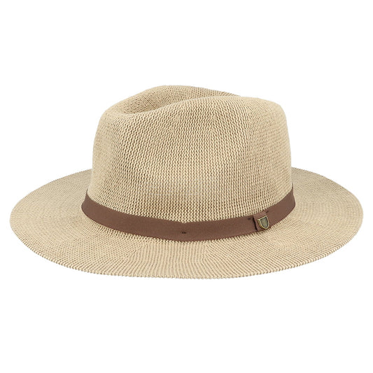 Chapeau Fedora Tricoté Pliable Messer beige sable BRIXTON
