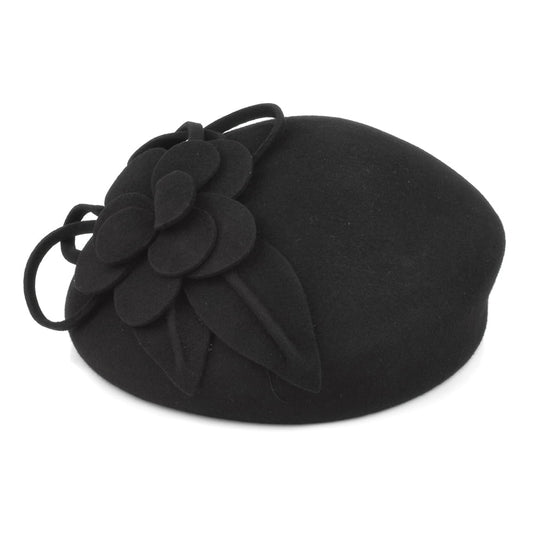 Béret Rigide en Laine Feutrée Marina noir FAILSWORTH