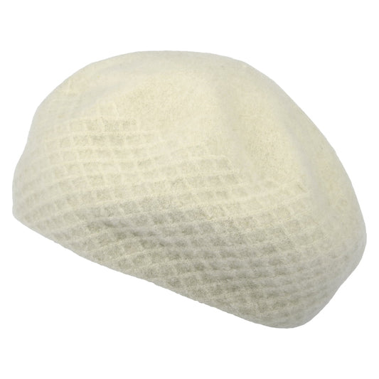 Béret en Laine Vierge Bouillie sable SEEBERGER