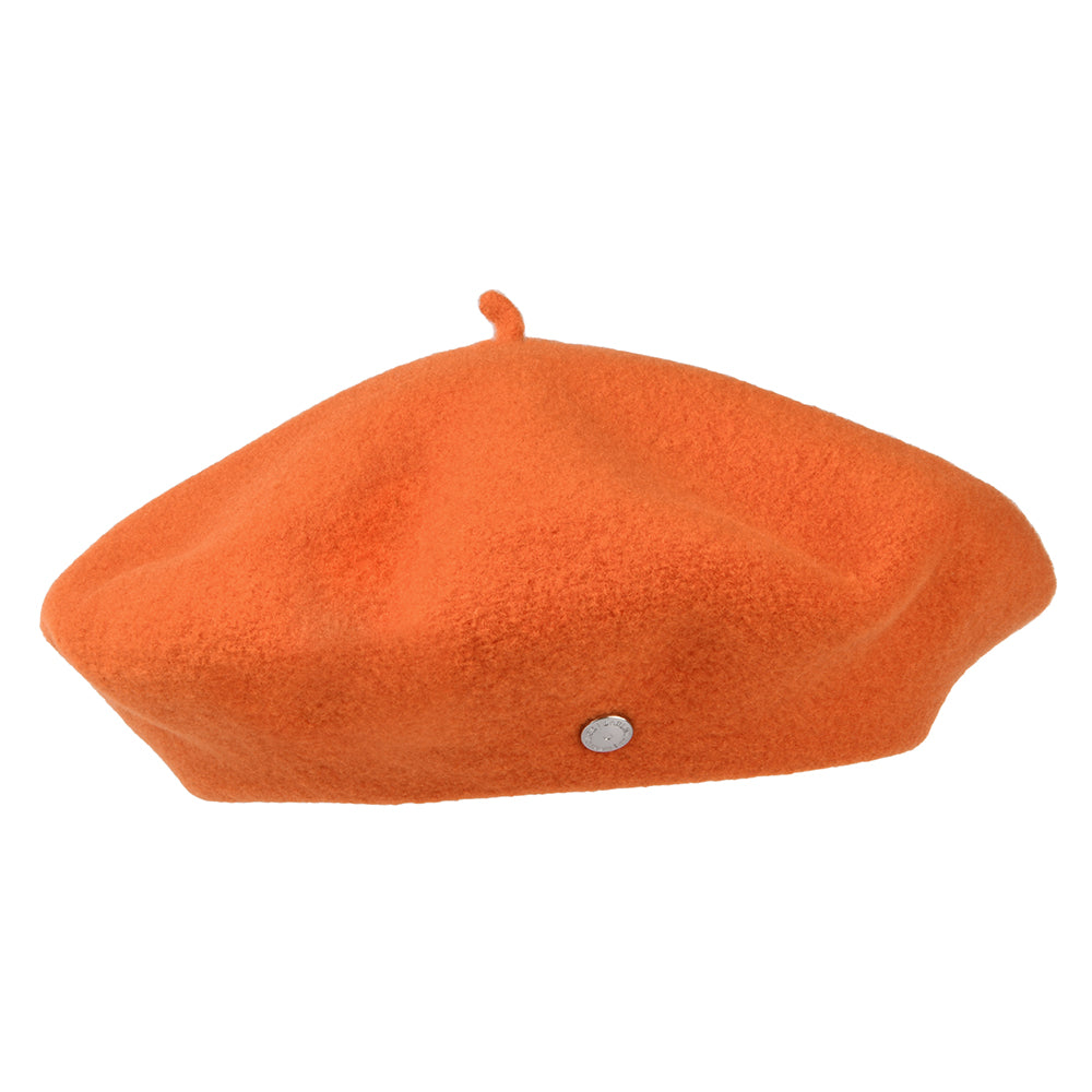 Béret Authentique en Laine Mérinos orange foncé LAULHÈRE