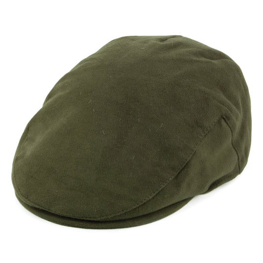Casquette Plate Imperméable en Moleskine olive FAILSWORTH