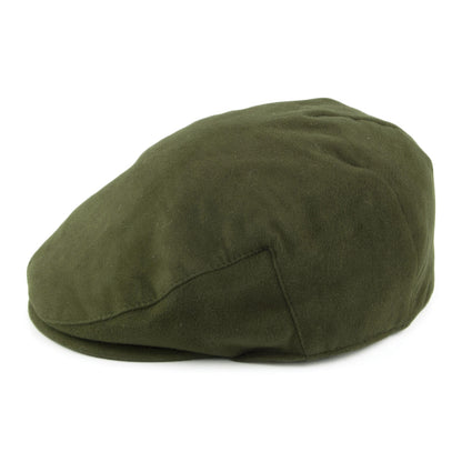 Casquette Plate Imperméable en Moleskine olive FAILSWORTH