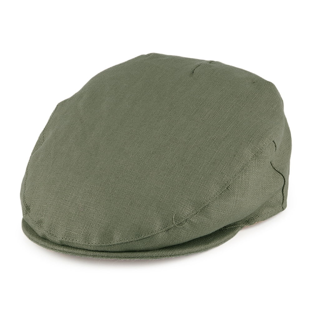 Casquette Plate en Lin Irlandais khaki FAILSWORTH