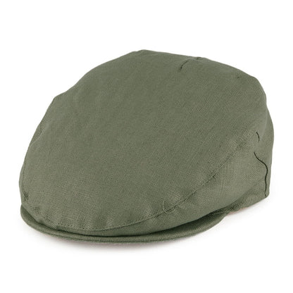 Casquette Plate en Lin Irlandais khaki FAILSWORTH