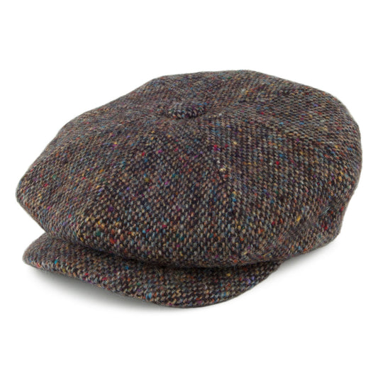 Casquette Gavroche en Donegal Tweed Chiné multicolore CITY SPORT