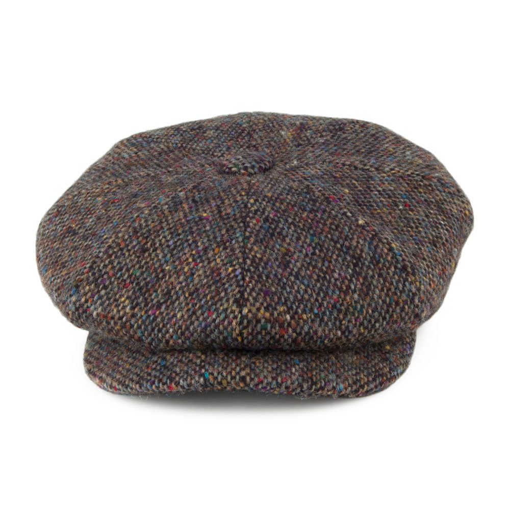 Casquette Gavroche en Donegal Tweed Chiné multicolore CITY SPORT