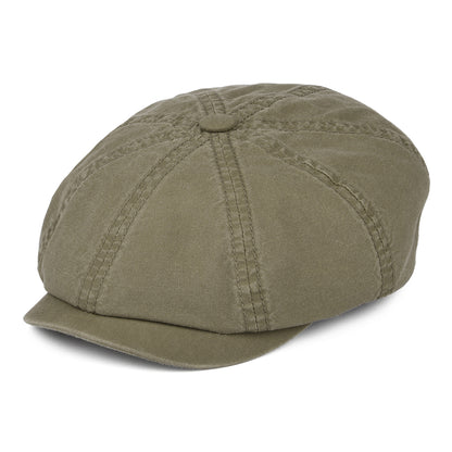 Casquette Gavroche en Coton Bio Délavé Hatteras olive STETSON