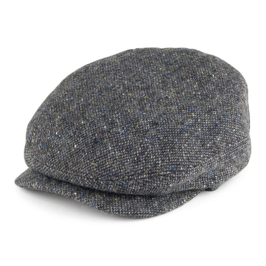 Casquette Plate en Tweed du Donegal Windsor bleu-gris FAILSWORTH